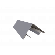 Планка угла внешнего составная верхняя 0,4 PE с пленкой RAL 7004 сигнальный серый (2м)