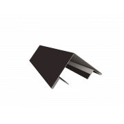 Планка угла внешнего составная верхняя 0,5 Satin Matt RAL 9005 черный (2м)