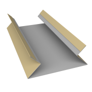 Планка угла внутреннего составная верхняя 0,45 PE с пленкой RAL 1014 слоновая кость (2м)