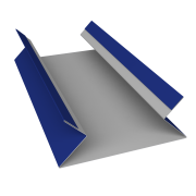 Планка угла внутреннего составная верхняя 0,45 PE с пленкой RAL 5002 ультрамариново-синий (3м)