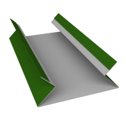 Планка угла внутреннего составная верхняя 0,45 PE с пленкой RAL 6002 лиственно-зеленый (2м)