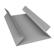 Планка угла внутреннего составная верхняя 0,45 PE с пленкой RAL 9006бело-алюминиевый (2м)
