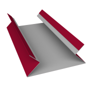 Планка угла внутреннего составная верхняя 0,45 PE с пленкой RAL 3003 рубиново-красный (2м)