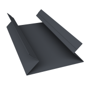 Планка угла внутреннего составная верхняя 0,45 Drap TwinColor RAL 7024 мокрый асфальт (3м)