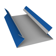 Планка угла внутреннего составная верхняя 0,45 PE с пленкой RAL 5005 сигнальный синий (2м)