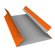 Планка угла внутреннего составная верхняя 0,45 PE с пленкой RAL 2004 оранжевый (2м)