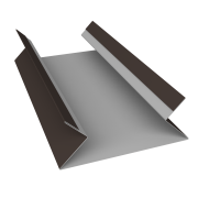 Планка угла внутреннего составная верхняя 0,5 PurPro с пленкой RR 32 темно-коричневый (2м)