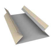 Планка угла внутреннего составная верхняя 0,5 Satin с пленкой RAL 1015 светлая слоновая кость (2м)