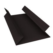 Планка угла внутреннего составная верхняя 0,5 Velur X RAL 9005 черный (3м)