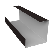 Планка угла внутреннего составная нижняя 0,45 PE с пленкой RAL 9005 черный (3м)