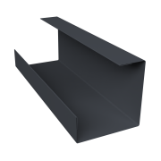 Планка угла внутреннего составная нижняя 0,45 Drap TwinColor RAL 7024 мокрый асфальт (2м)