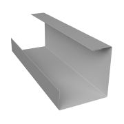 Планка угла внутреннего составная нижняя 0,45 PE с пленкой RAL 9006бело-алюминиевый (2м)