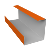 Планка угла внутреннего составная нижняя 0,45 PE с пленкой RAL 2004 оранжевый (2м)