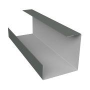 Планка угла внутреннего составная нижняя 0,45 PE с пленкой RAL 7005 мышино-серый (2м)