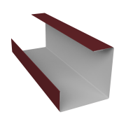 Планка угла внутреннего составная нижняя 0,45 Drap TX RAL 3005 красное вино (2м)