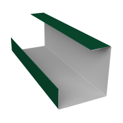 Планка угла внутреннего составная нижняя 0,45 PE с пленкой RAL 6005 зеленый мох (2м)