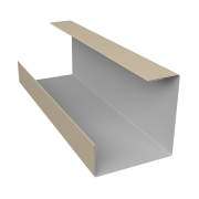 Планка угла внутреннего составная нижняя 0,45 PE с пленкой RAL 1015 светлая слоновая кость (2м)