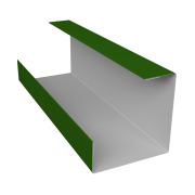 Планка угла внутреннего составная нижняя 0,45 PE с пленкой RAL 6002 лиственно-зеленый (2м)