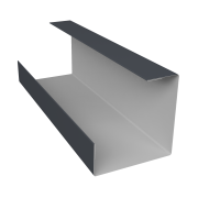 Планка угла внутреннего составная нижняя 0,5 Satin Matt RAL 7024 мокрый асфальт (3м)