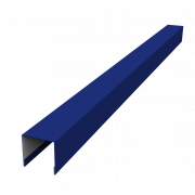 Планка вертикальная лицевая для горизонтального монтажа штакетника 0,45 PE с пленкой RAL 5002 ультрамариново-синий (3м)