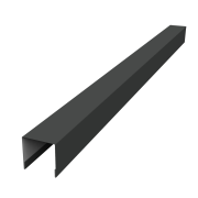 Планка вертикальная лицевая для горизонтального монтажа штакетника 0,5 Satin Matt RAL 7016 антрацитово-серый (2,5м)