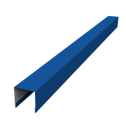 Планка вертикальная лицевая для горизонтального монтажа штакетника 0,5 Satin с пленкой RAL 5005 сигнальный синий (3м)