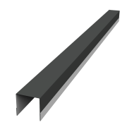Планка вертикальная обратная для горизонтального монтажа штакетника 0,5 Drap TX RAL 7016 антрацитово-серый (2м)