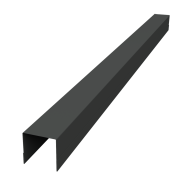 Планка вертикальная обратная для горизонтального монтажа штакетника 0,45 PE-Double с пленкой RAL 7016 антрацитово-серый (2,5м)