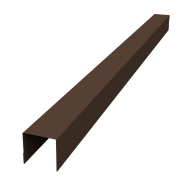 Планка вертикальная обратная для горизонтального монтажа штакетника 0,45 PE-Double с пленкой RAL 8017 шоколад (1,8м)