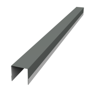 Планка вертикальная обратная для горизонтального монтажа штакетника 0,45 PE с пленкой RAL 7005 мышино-серый (1,8м)