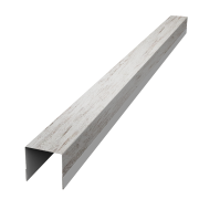 Планка вертикальная обратная для горизонтального монтажа штакетника 0,45 Print Elite Snow Wood TwinColor (2м)