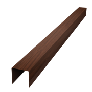 Планка вертикальная обратная для горизонтального монтажа штакетника 0,45 Print Elite Choco Wood TwinColor (3м)
