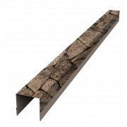 Планка вертикальная обратная для горизонтального монтажа штакетника 0,45 Print Elite King Stone TwinColor (1,8м)
