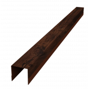 Планка вертикальная обратная для горизонтального монтажа штакетника 0,45 Print Elite Cherry Wood TwinColor (2,5м)