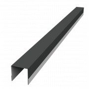 Планка вертикальная обратная для горизонтального монтажа штакетника 0,5 Satin с пленкой RAL 7016 антрацитово-серый (1,8м)