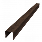 Планка вертикальная обратная для горизонтального монтажа штакетника 0,45 Print Premium Antique Wood TwinColor (2м)