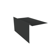 Планка ветровая для мягкой кровли 100х20х70 0,5 Satin Matt RAL 7016 антрацитово-серый (3м)