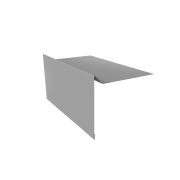 Планка ветровая для мягкой кровли 100х20х70 0,5 Satin с пленкой RAL 7004 сигнальный серый (3м)