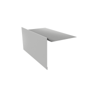 Планка ветровая для мягкой кровли 100х20х70 0,5 Satin с пленкой RAL 9006бело-алюминиевый (2м)