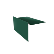 Планка ветровая для мягкой кровли 100х20х70 0,5 Satin с пленкой RAL 6005 зеленый мох (3м)