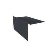 Планка ветровая для мягкой кровли 100х20х70 0,5 Satin с пленкой RAL 7024 мокрый асфальт (3м)