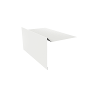 Планка ветровая для мягкой кровли 100х20х70 0,5 Satin с пленкой RAL 9003 сигнальный белый (2м)