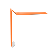 Планка ветровая для мягкой кровли 130х25х100 0,45 PE с пленкой RAL 2004 оранжевый (3м)