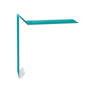 Планка ветровая для мягкой кровли 130х25х100 0,45 PE с пленкой RAL 5021 водная синь (3м)