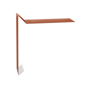 Планка ветровая для мягкой кровли 130х25х100 0,5 Satin Matt RAL 8004 терракота (2м)