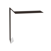 Планка ветровая для мягкой кровли 130х25х100 0,5 Satin с пленкой RR 32 темно-коричневый (2м)