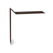 Планка ветровая для мягкой кровли 130х25х100 0,5 Satin с пленкой RAL 8017 шоколад (2м)