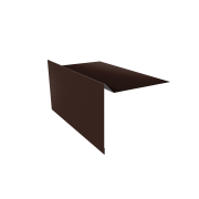 Планка ветровая для мягкой кровли простая 100х20х100 0,5 Satin с пленкой RAL 8017 шоколад (3м)