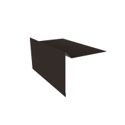 Планка ветровая для мягкой кровли простая 100х20х100 0,5 Satin с пленкой RR 32 темно-коричневый (2м)