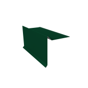 Планка ветровая с отгибом для мягкой кровли 100х20х70 0,45 PE с пленкой RAL 6005 зеленый мох (2м)